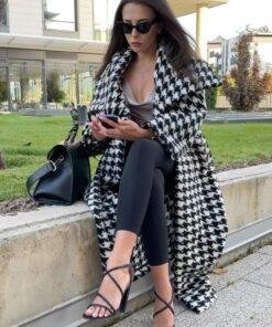Houndstooth Winter Coat OFELIA